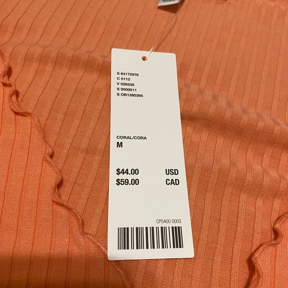 Urban Outfitters Leila Ribbed Tie-Front Top NWT Size M - Picture 8 of 8